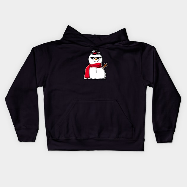 Chill Snowman Kids Hoodie by Carlo Betanzos